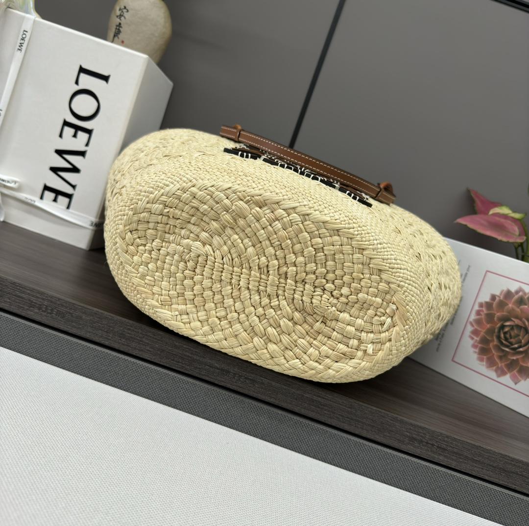 Loewe Anagram Basket Bag In Iraca Palm And Calfskin - PerfectKickZ