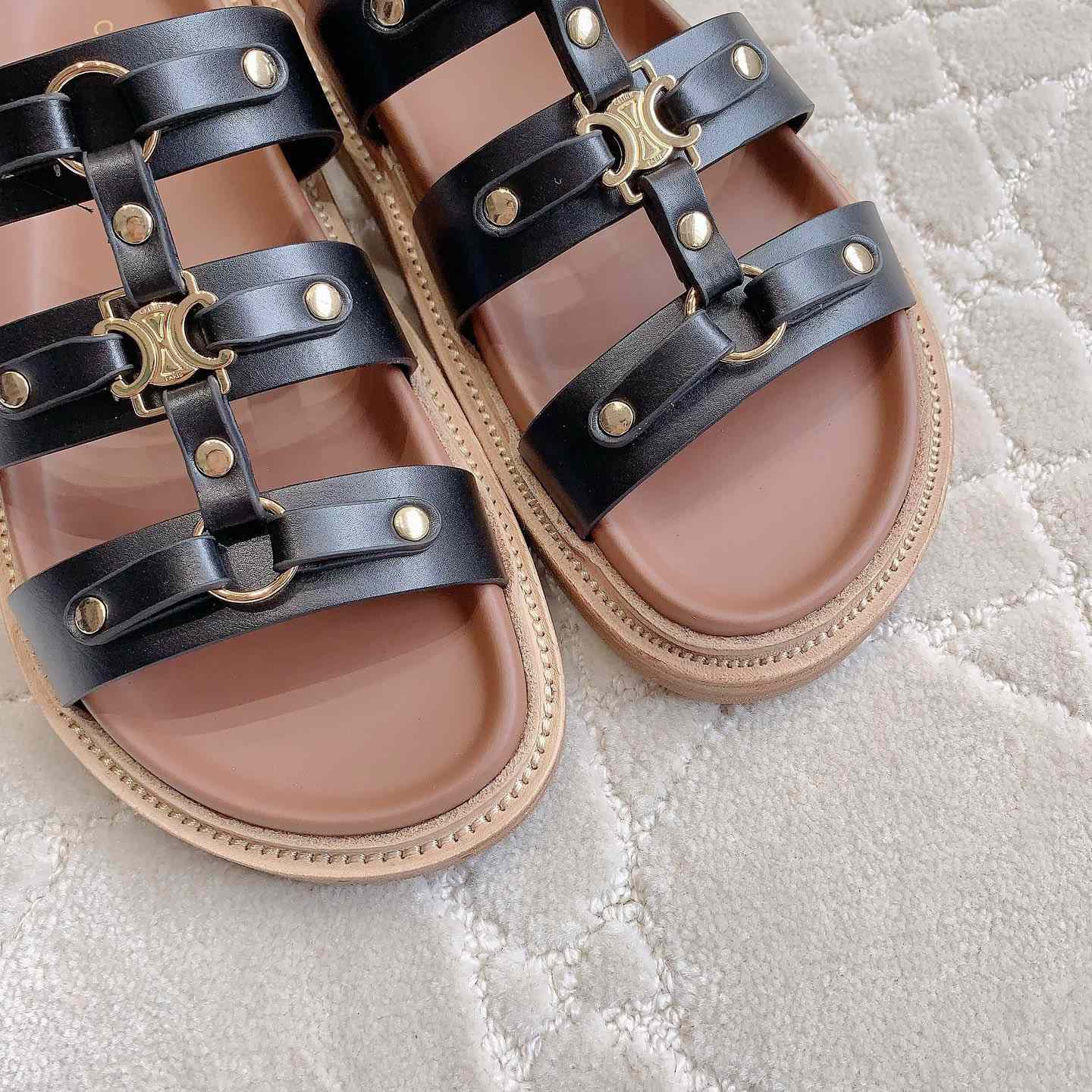 Celine Tippi Slide In Calfskin - 