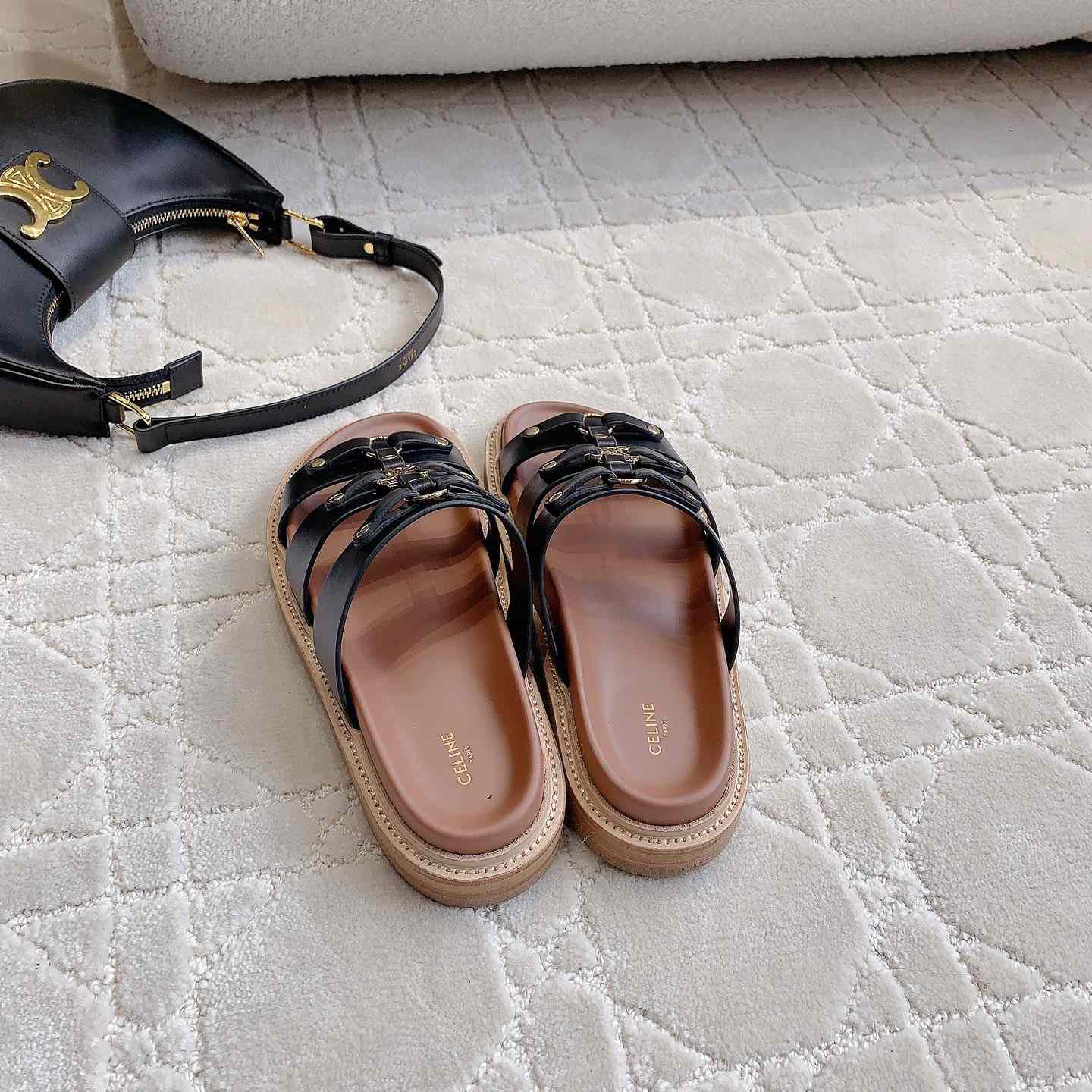 Celine Tippi Slide In Calfskin - 