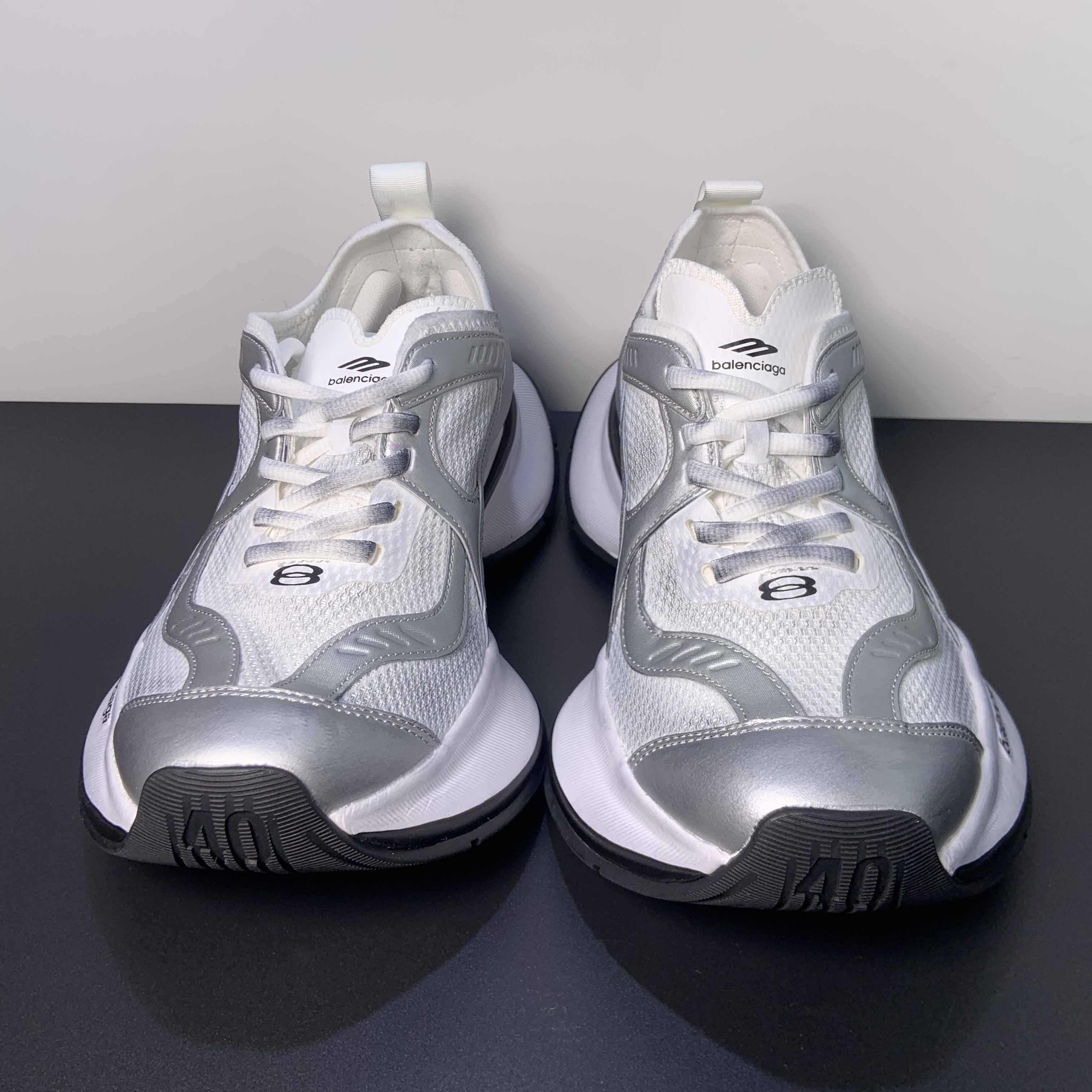 Balenciaga Circuit Sneaker In White And Silver  - PerfectKickZ