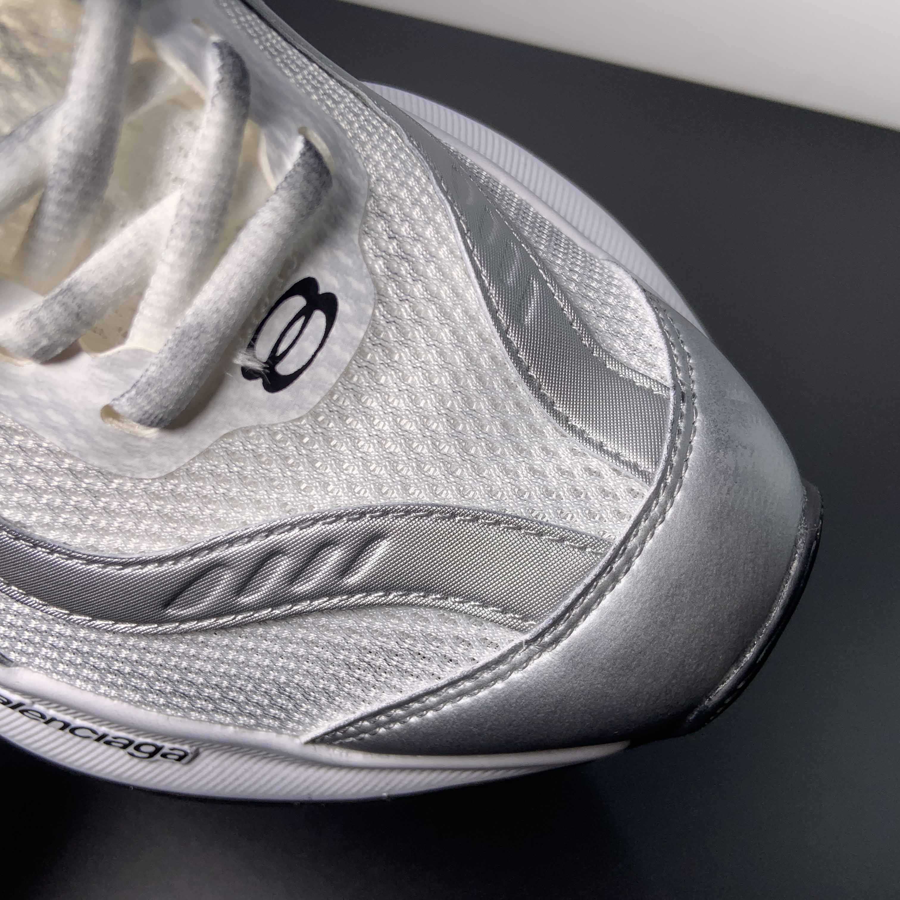 Balenciaga Circuit Sneaker In White And Silver  - PerfectKickZ