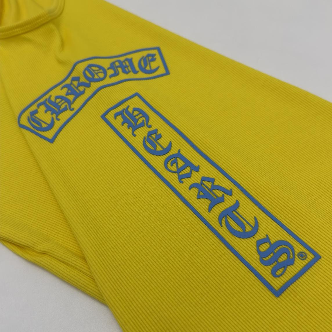 Chrome Hearts Yellow Vertical Logo Tank Top - PerfectKickZ