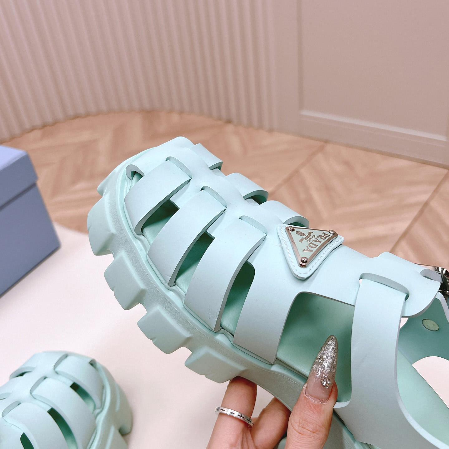 Prada Rubber Monolith Sandals - PerfectKickZ