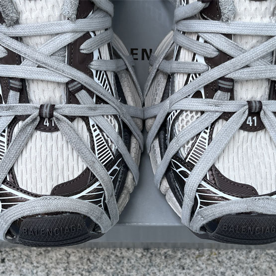 Balenciaga 3XL Extreme Lace Sneaker In Brown/ Grey And Beige - PerfectKickZ