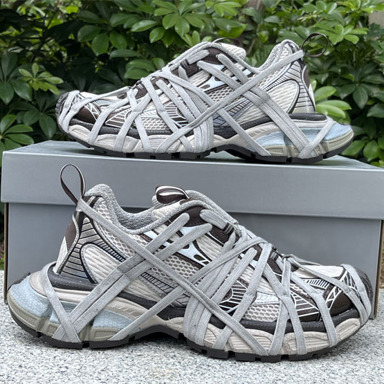 Balenciaga 3XL Extreme Lace Sneaker In Brown/ Grey And Beige - PerfectKickZ