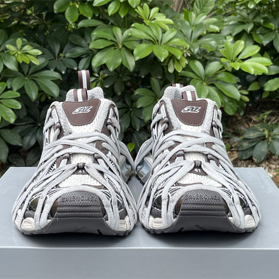 Balenciaga 3XL Extreme Lace Sneaker In Brown/ Grey And Beige - PerfectKickZ
