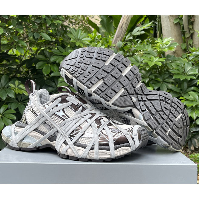 Balenciaga 3XL Extreme Lace Sneaker In Brown/ Grey And Beige - PerfectKickZ