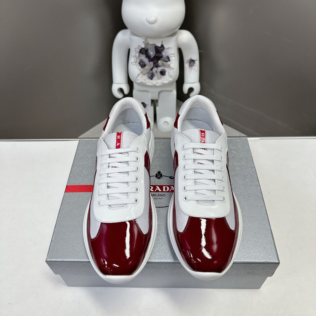 Prada Patent Leather And Technical Fabric Prada America's Cup Sneakers - PerfectKickZ