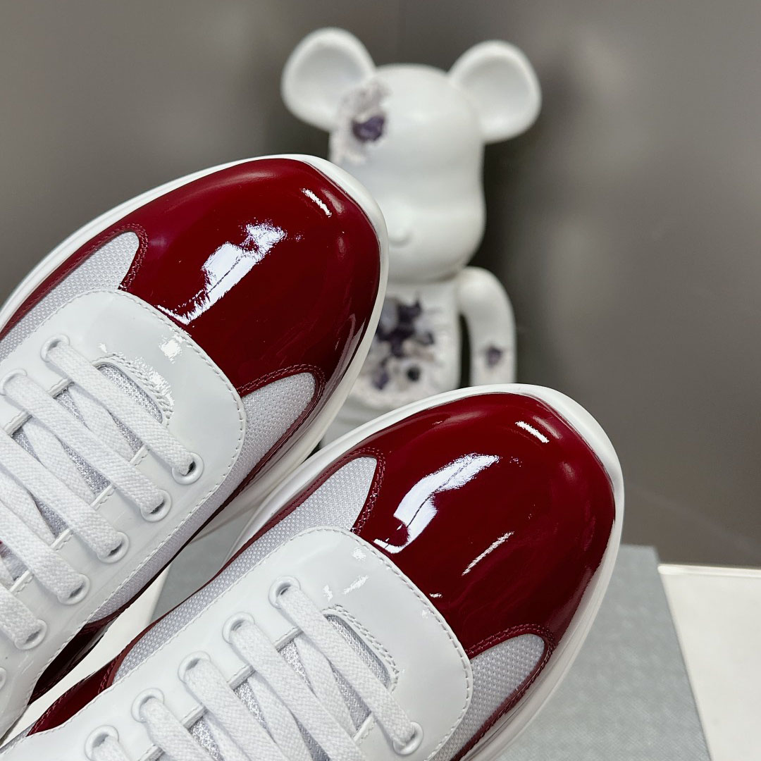 Prada Patent Leather And Technical Fabric Prada America's Cup Sneakers - PerfectKickZ
