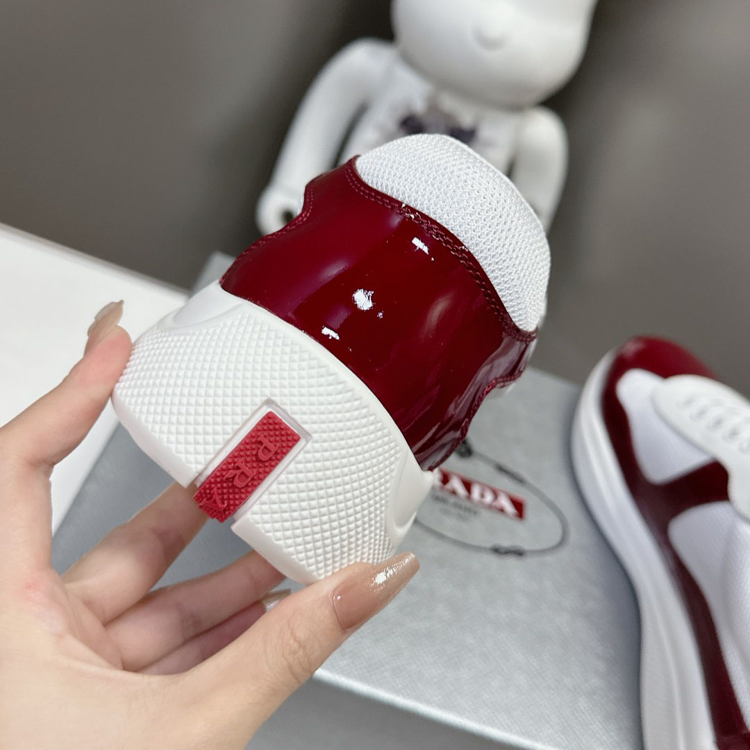 Prada Patent Leather And Technical Fabric Prada America's Cup Sneakers - PerfectKickZ