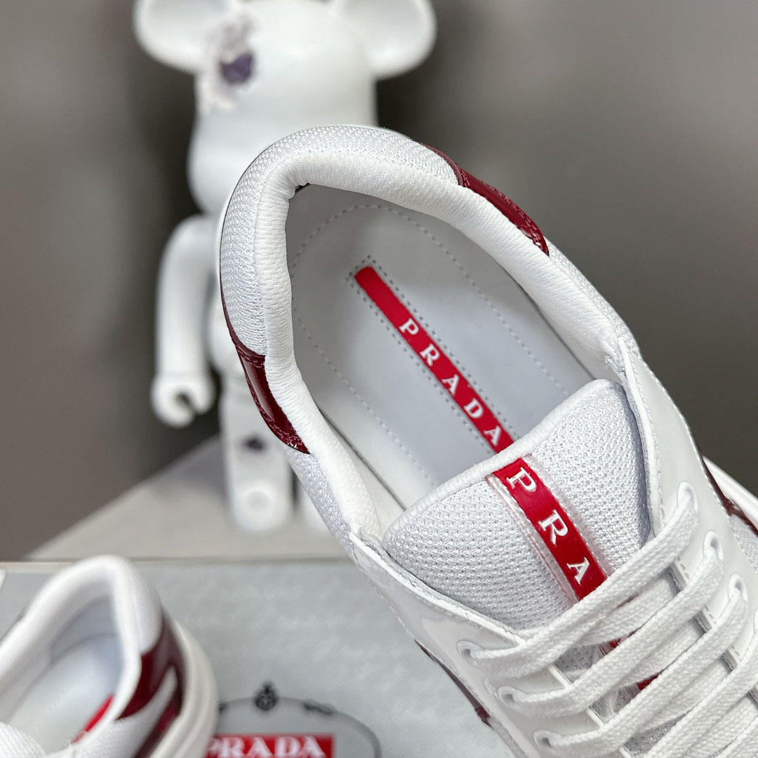 Prada Patent Leather And Technical Fabric Prada America's Cup Sneakers - PerfectKickZ