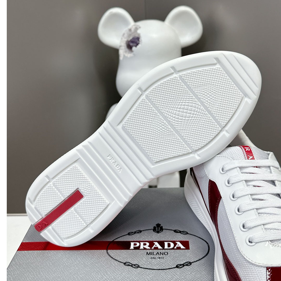 Prada Patent Leather And Technical Fabric Prada America's Cup Sneakers - PerfectKickZ