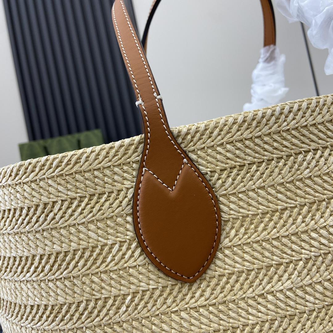 Gucci Medium Straw-effect Tote - 