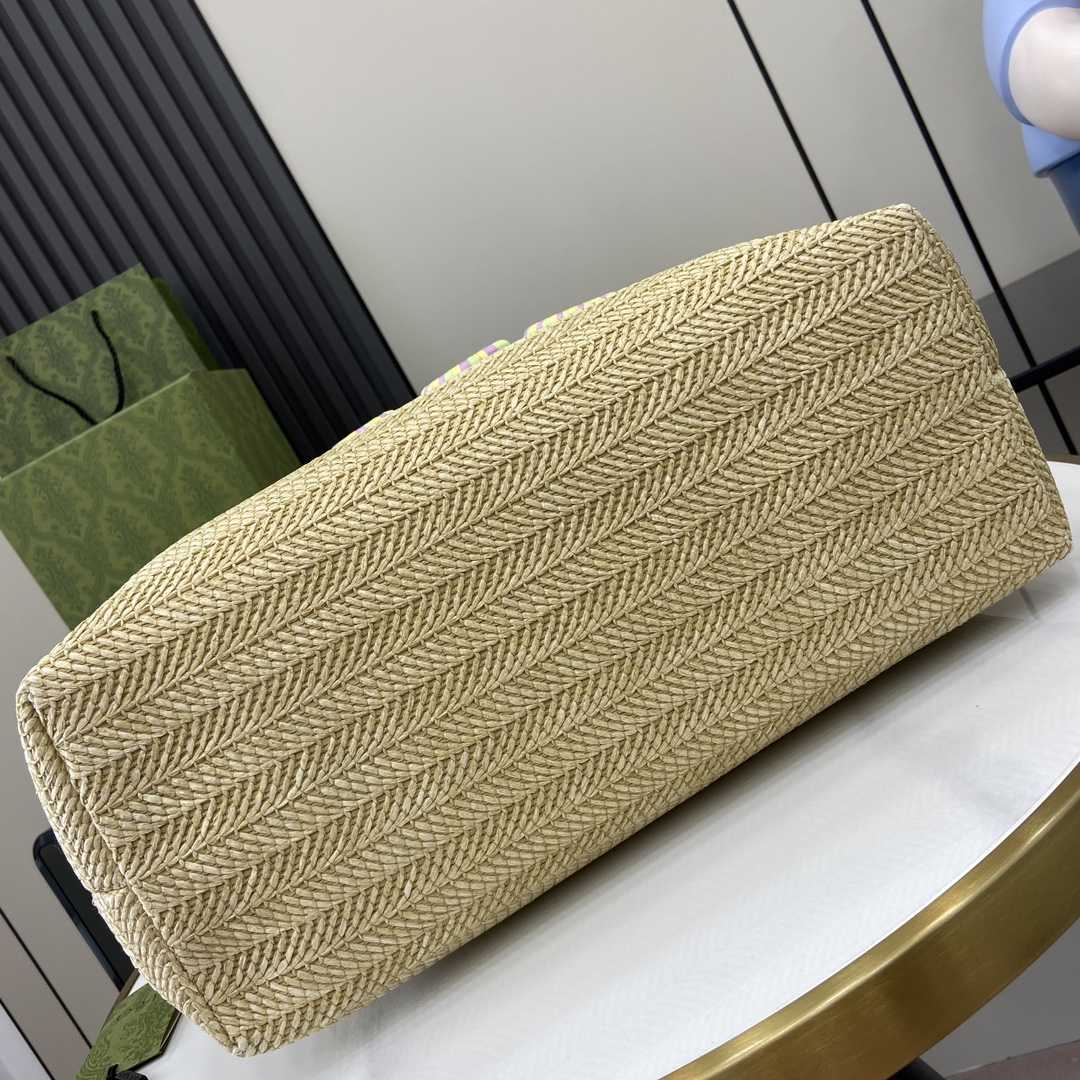 Gucci Medium Straw-effect Tote - 