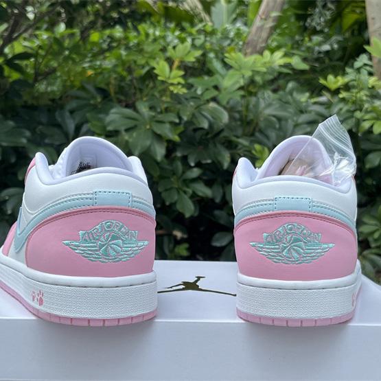 Jordan Air Jordan 1 LOW “White/Pink Foam/Glacier Blue  Sneaker    HM3706-141 - PerfectKickZ