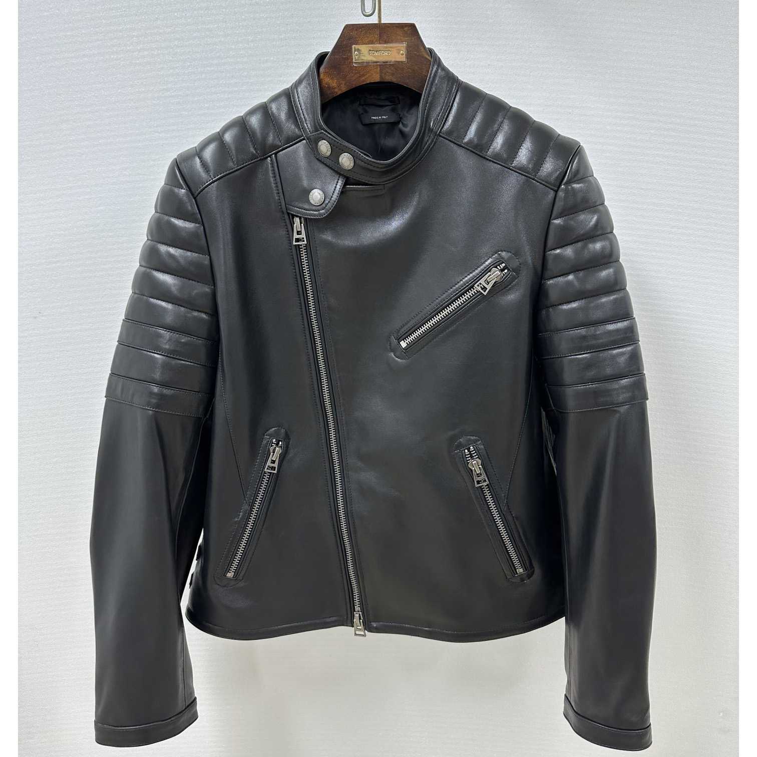 Tom Ford Grain Leather Zip Biker - PerfectKickZ