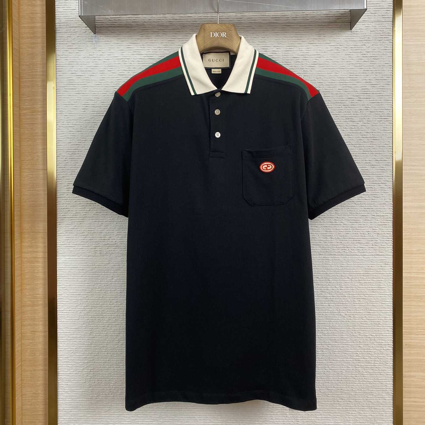Gucci Cotton Polo With Interlocking G - PerfectKickZ