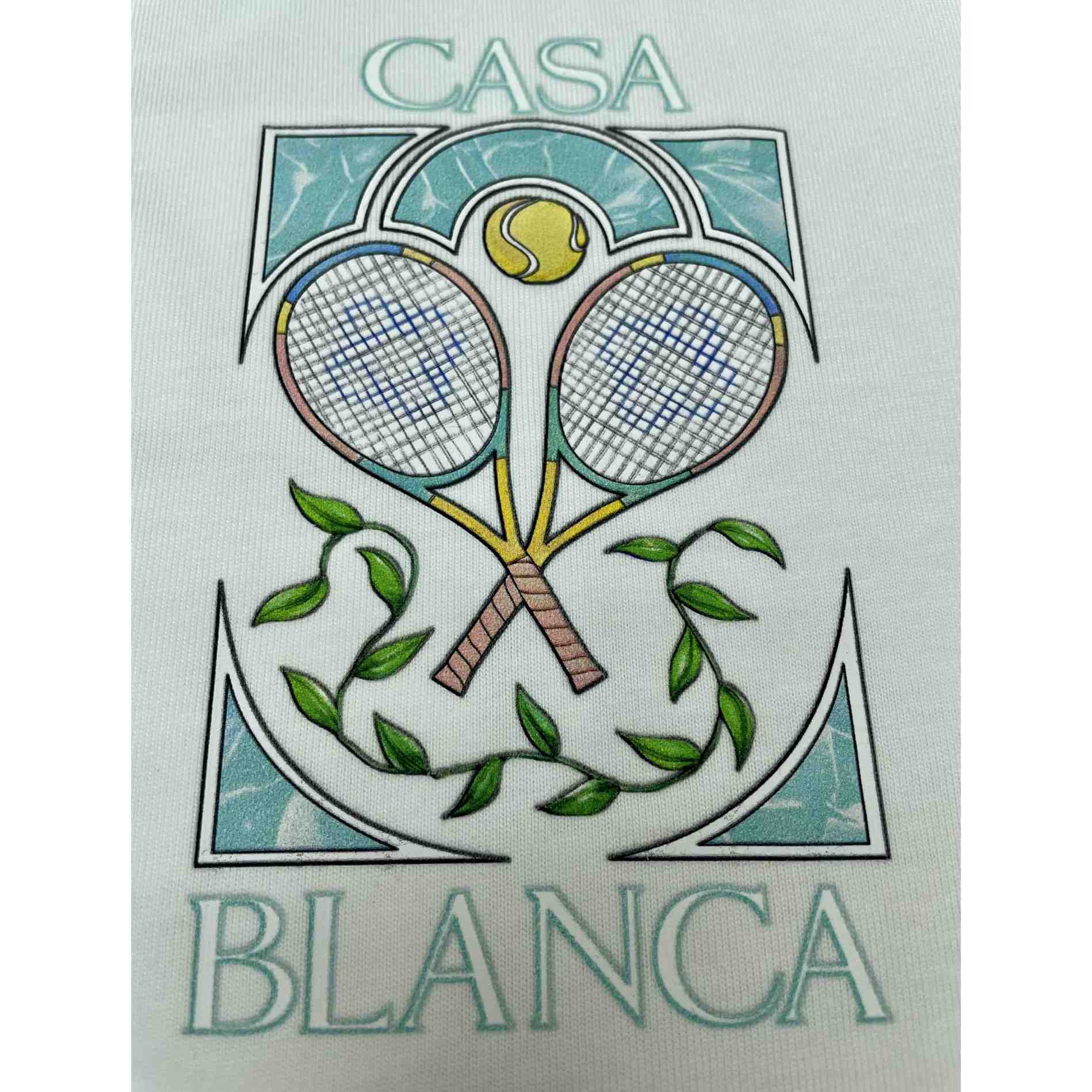 Casablanca Tennis Pastelle Printed T-Shirt   C870 - PerfectKickZ