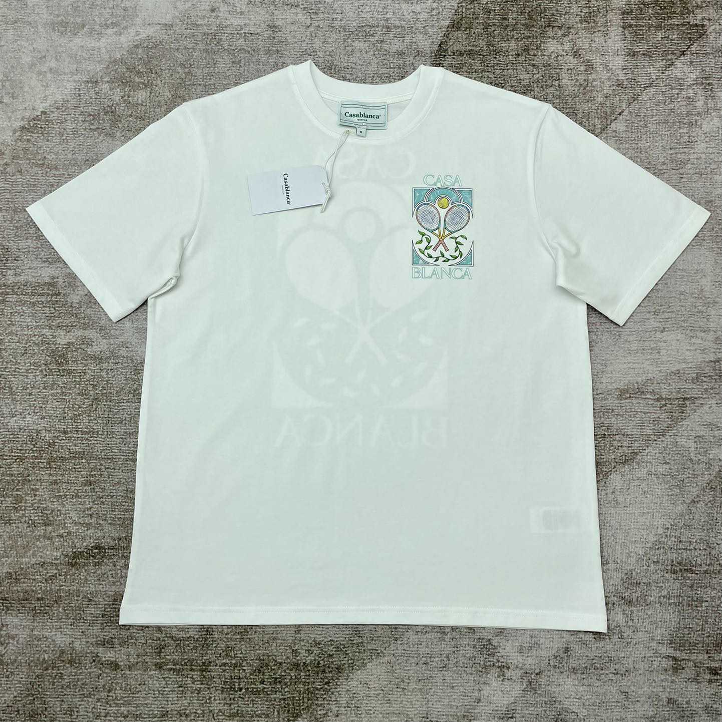 Casablanca Tennis Pastelle Printed T-Shirt   C870 - PerfectKickZ