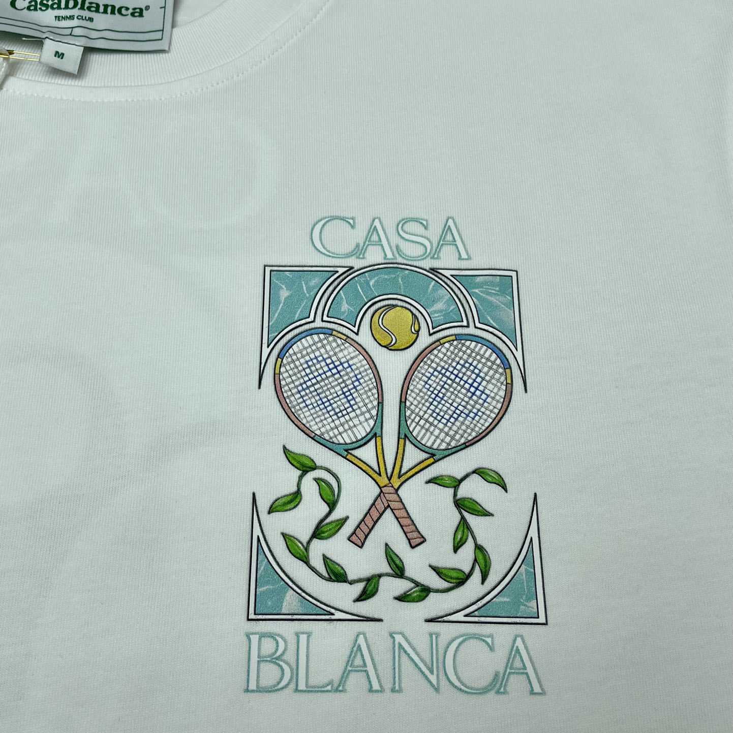 Casablanca Tennis Pastelle Printed T-Shirt   C870 - PerfectKickZ