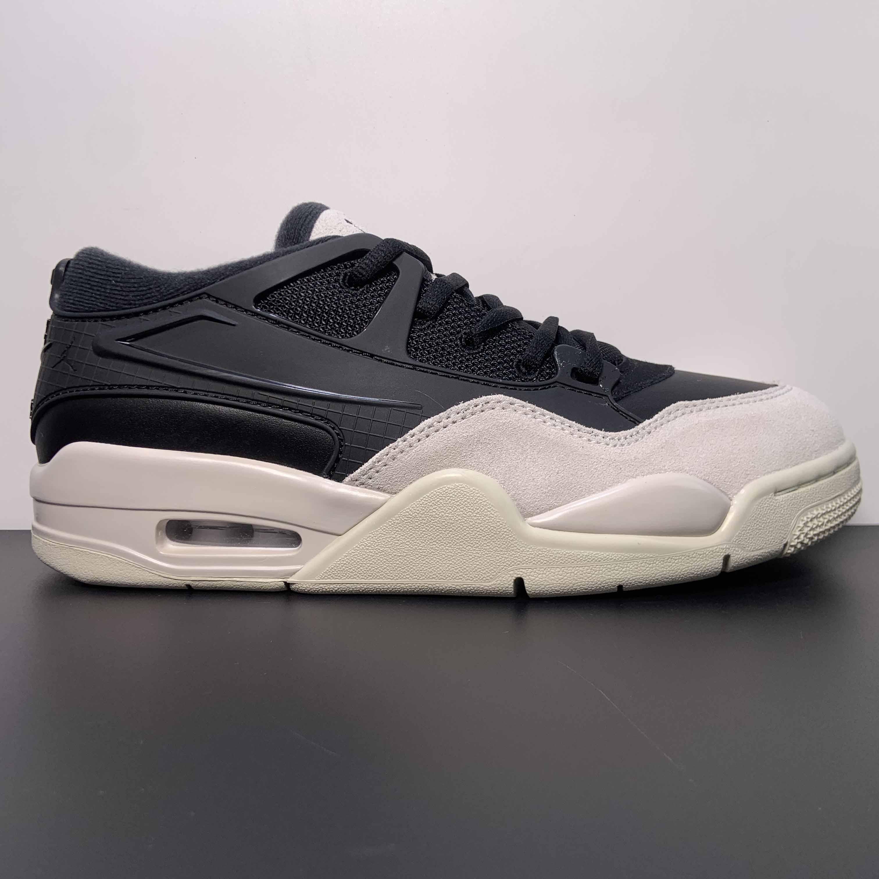 Jordan 4 Black/Light Bone-Dark Grey Sneakers     FQ7939-001 - PerfectKickZ