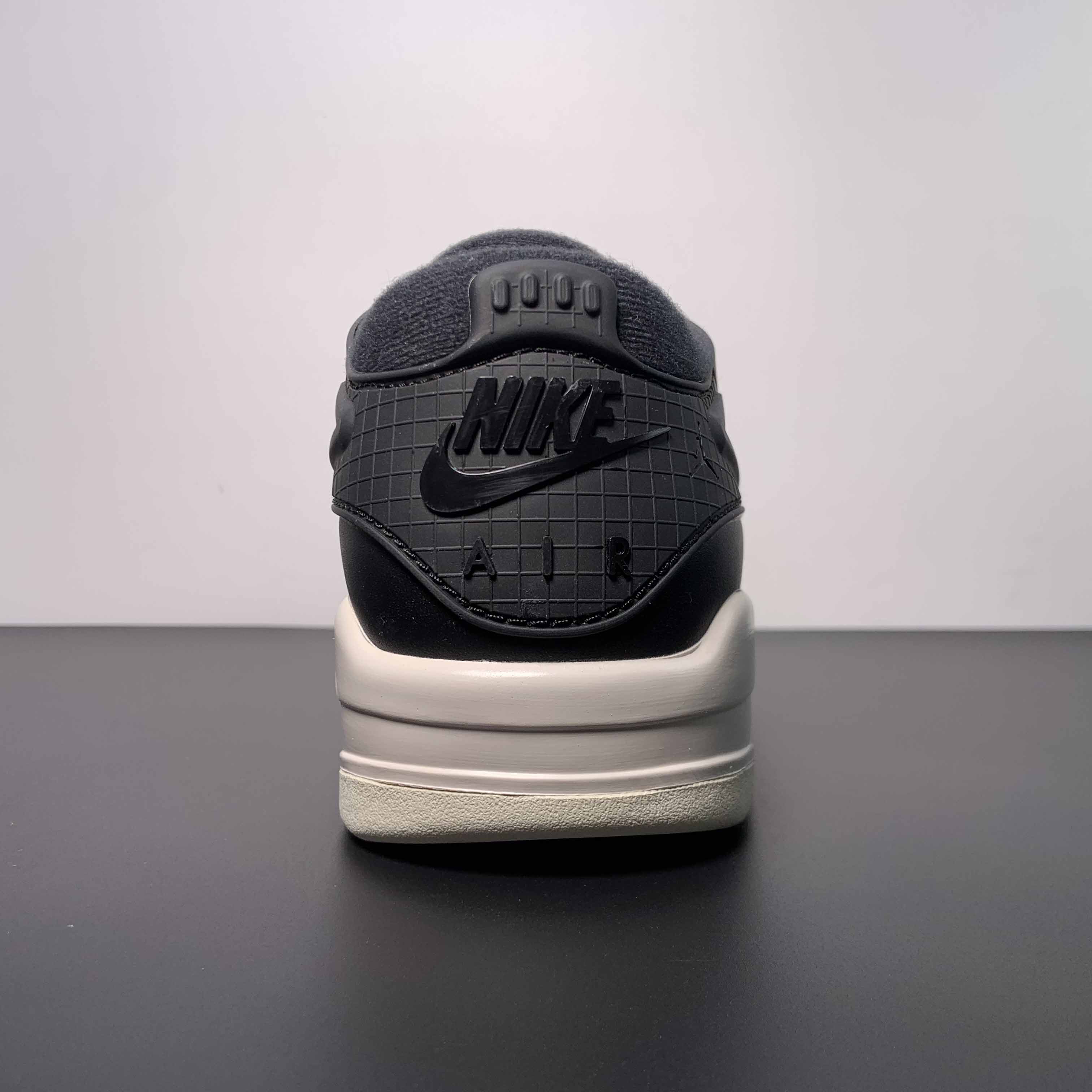 Jordan 4 Black/Light Bone-Dark Grey Sneakers     FQ7939-001 - PerfectKickZ