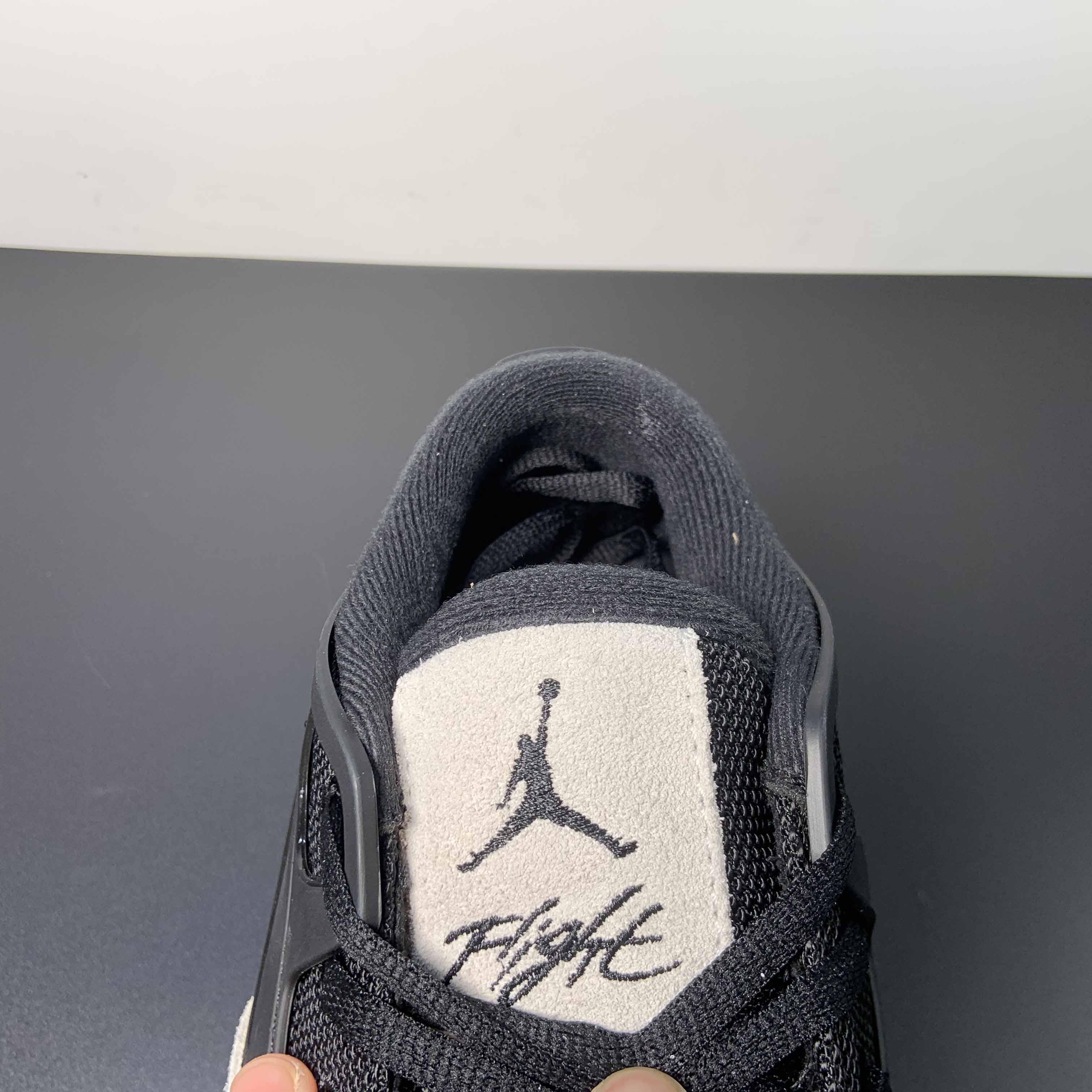 Jordan 4 Black/Light Bone-Dark Grey Sneakers     FQ7939-001 - PerfectKickZ