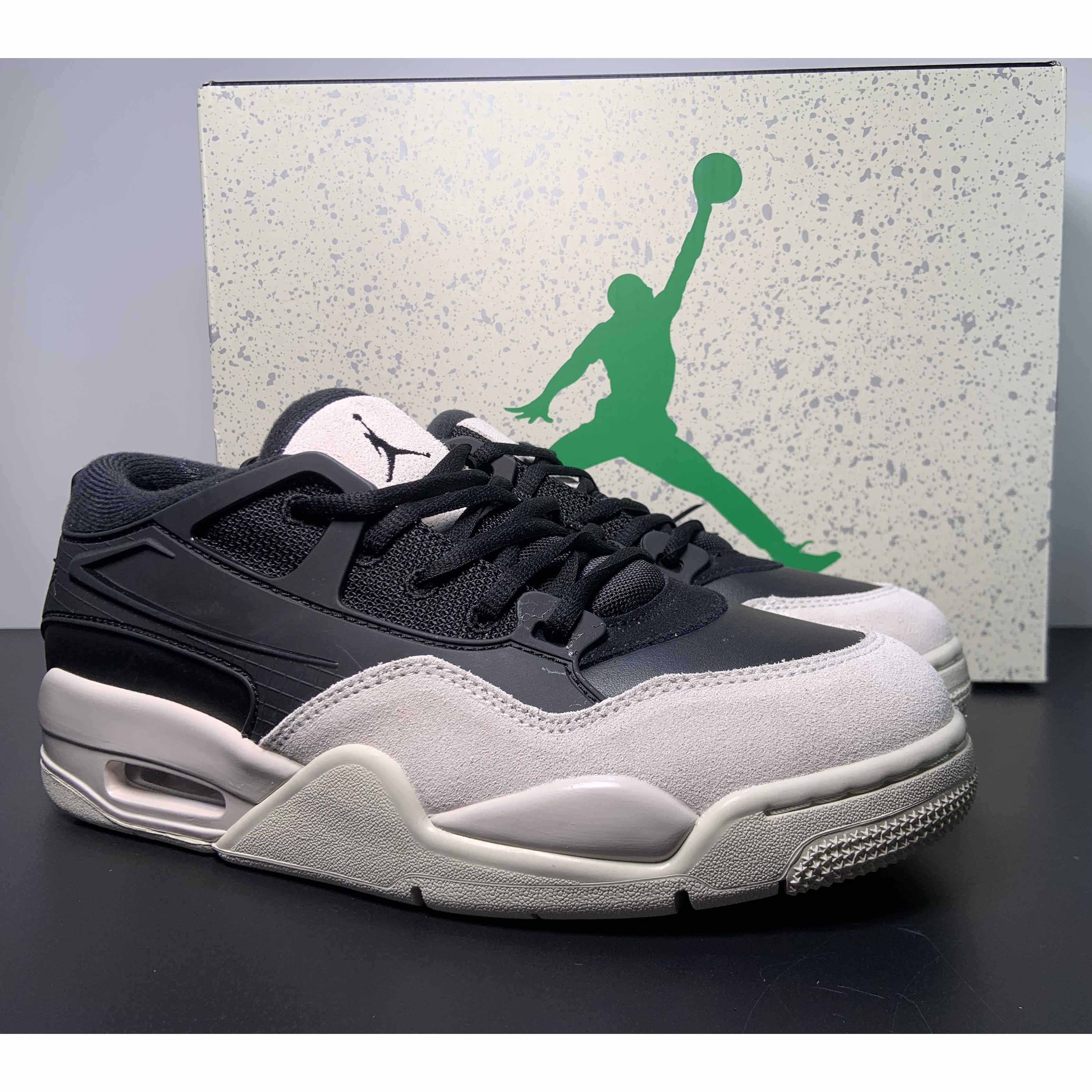 Jordan 4 Black/Light Bone-Dark Grey Sneakers     FQ7939-001 - PerfectKickZ