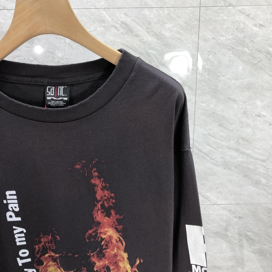 Saint Michael x Pay Money To My Pain Long Sleeve Tee Black - PerfectKickZ