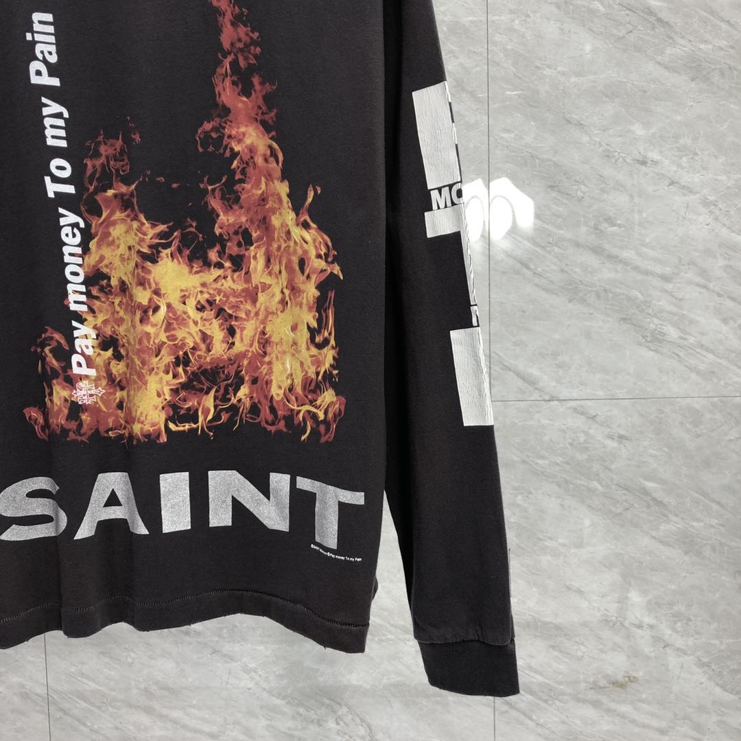 Saint Michael x Pay Money To My Pain Long Sleeve Tee Black - PerfectKickZ