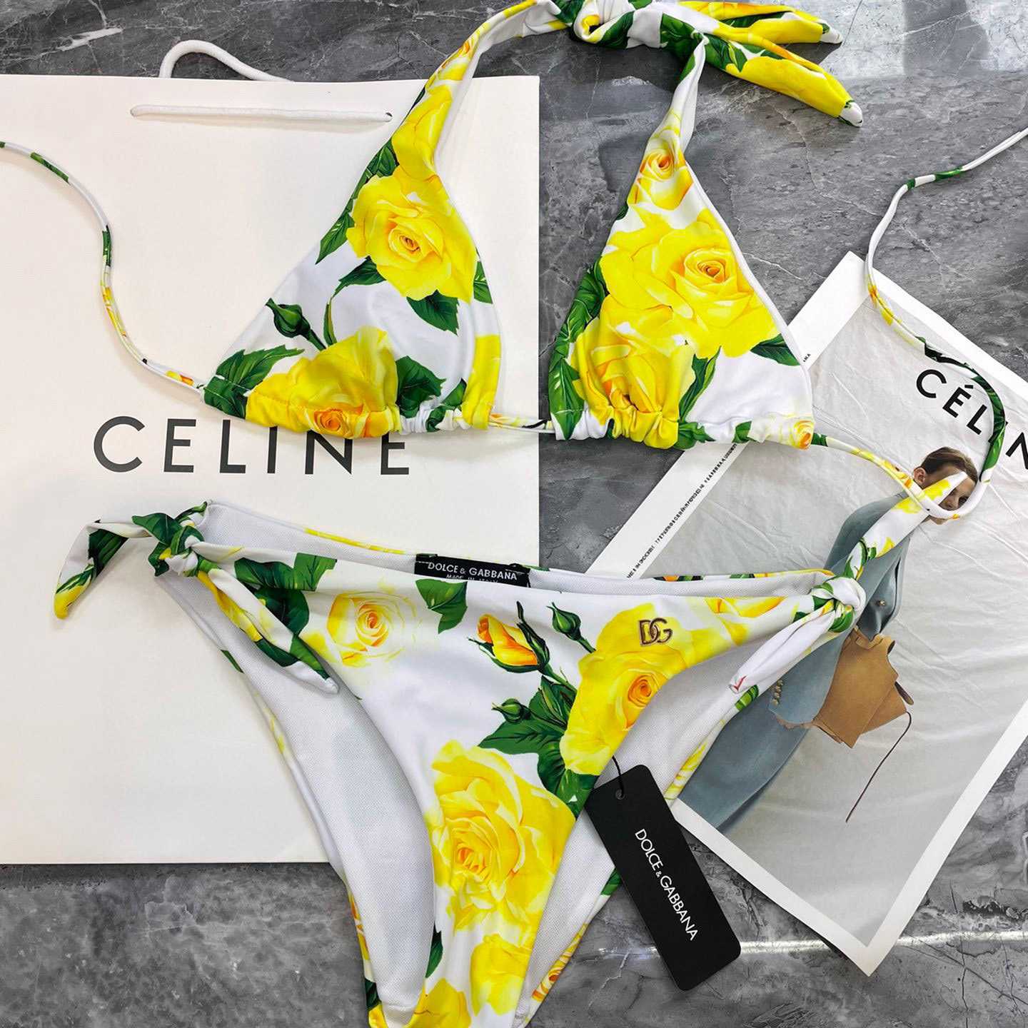 Dolce & Gabbana Women's Yellow One-Piece - PerfectKickZ