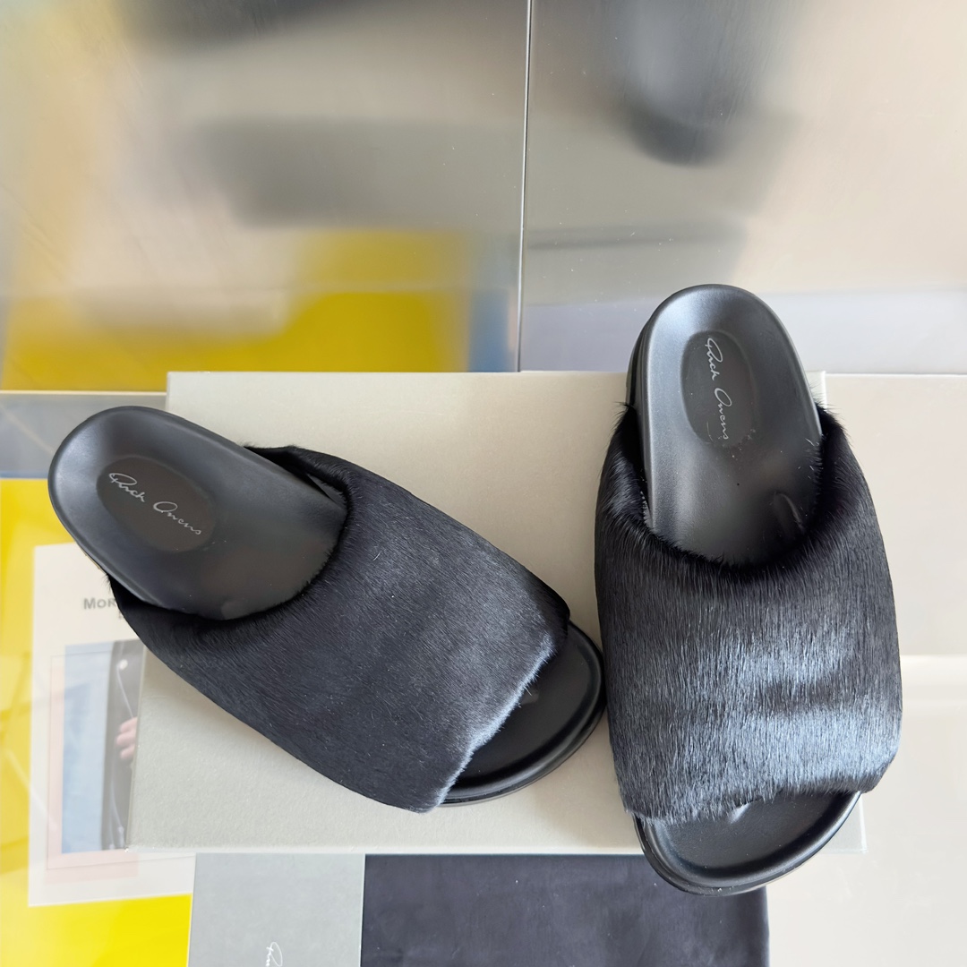 Rick Owens Slide In Black - PerfectKickZ