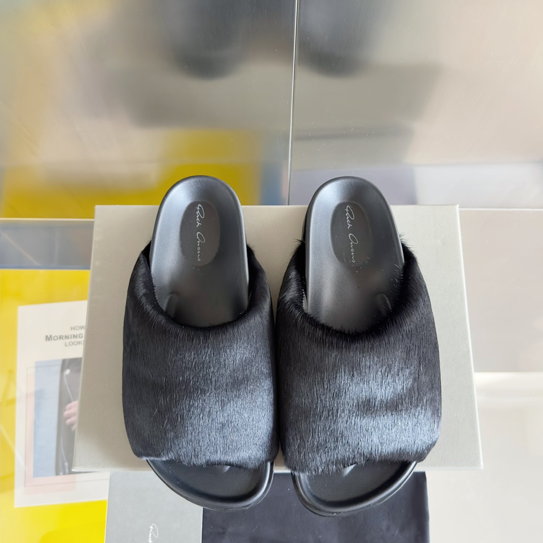 Rick Owens Slide In Black - PerfectKickZ