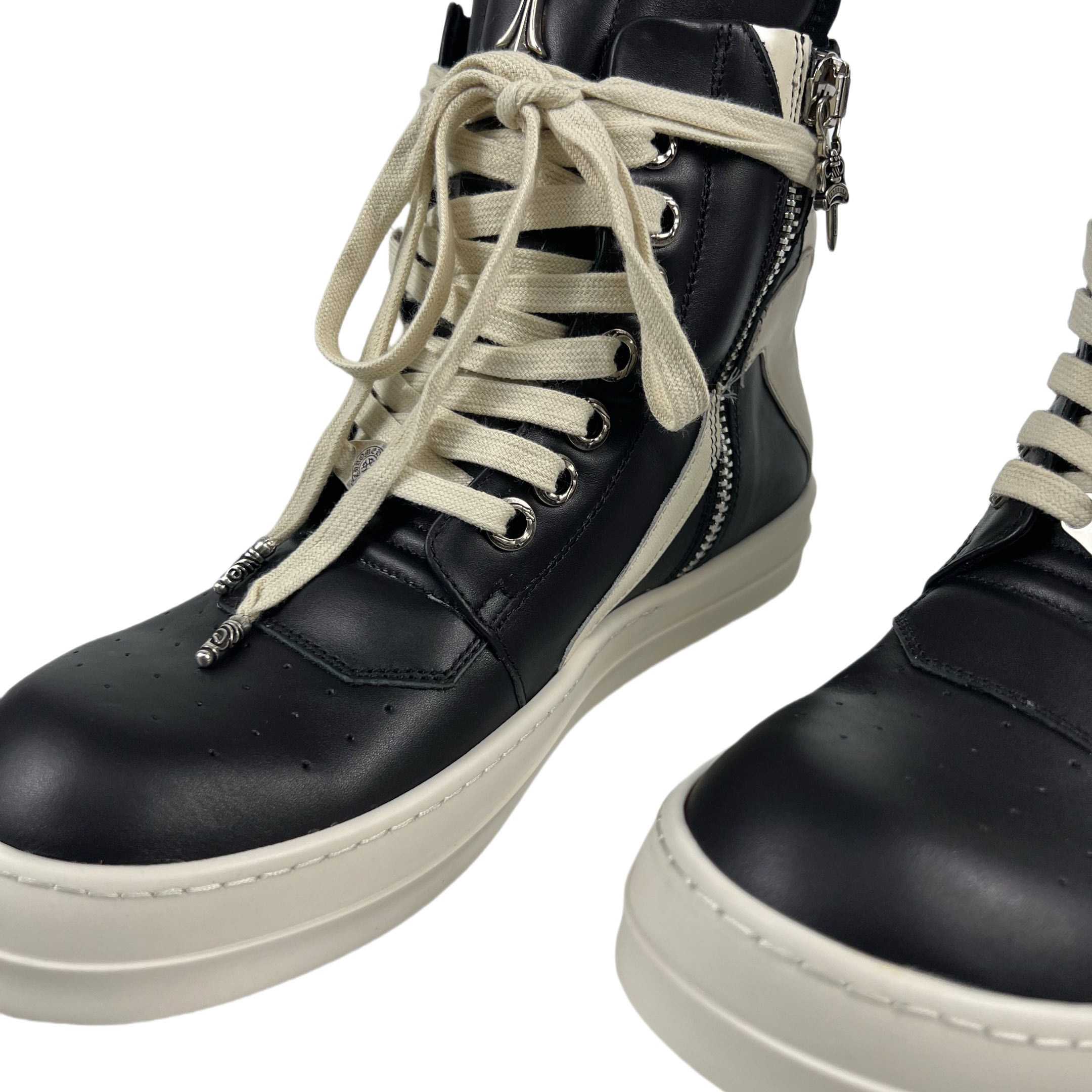 Chrome Hearts x Rick Owens Geobasket High 'Black' - PerfectKickZ