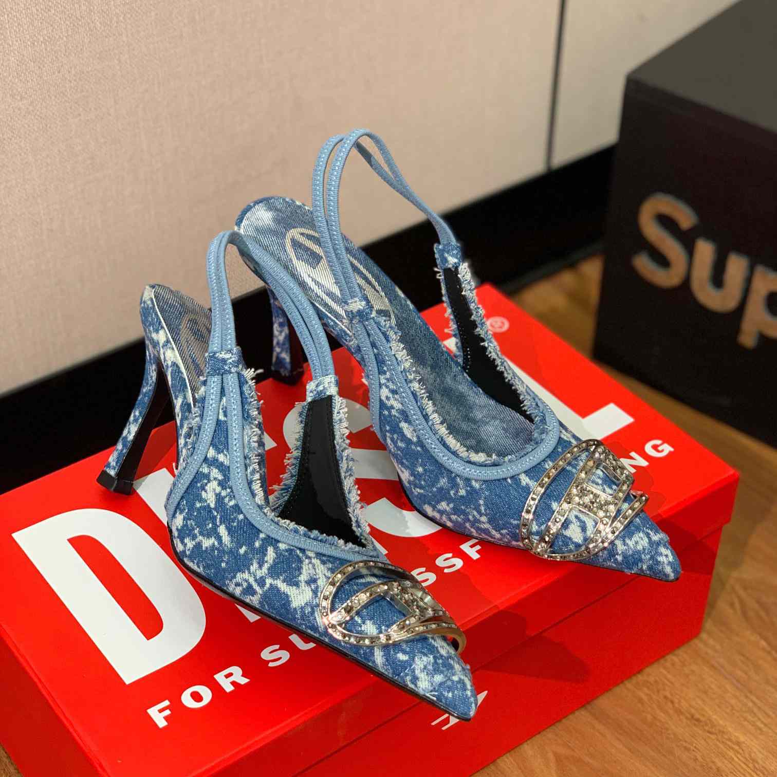 Diesel Blue D-Venus SB Heels - PerfectKickZ
