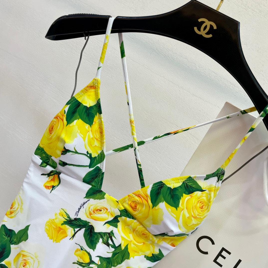 Dolce & Gabbana Women's Yellow One-Piece - PerfectKickZ