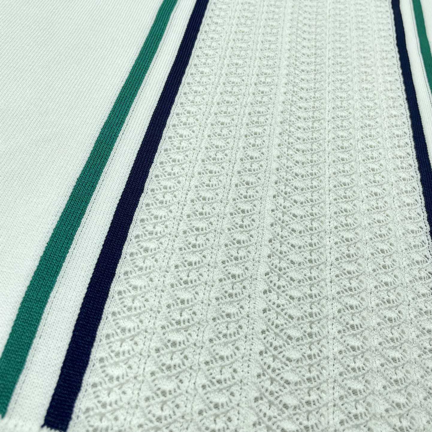 Casablanca Tennis Club Ribbed-knit Polo Shirt   D0043 - PerfectKickZ