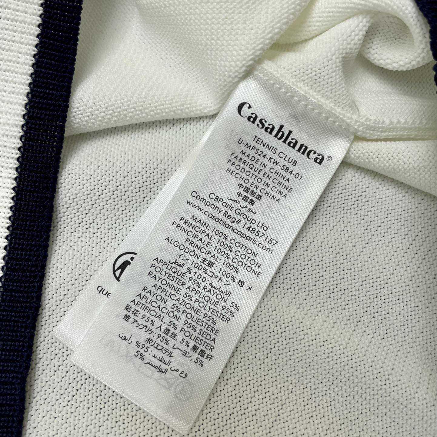 Casablanca Tennis Club Ribbed-knit Polo Shirt   D0043 - PerfectKickZ