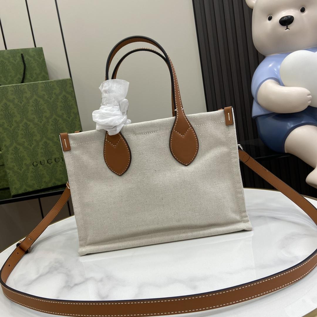 Gucci Mini Tote Bag With Gucci Print - PerfectKickZ