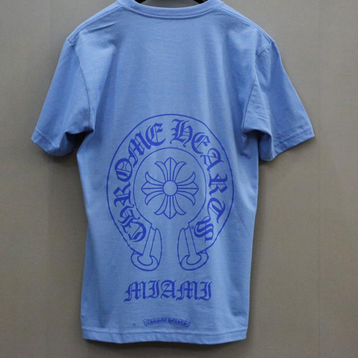 Chrome Heart Miami Exclusive Light Blue Pocket Tee  - PerfectKickZ