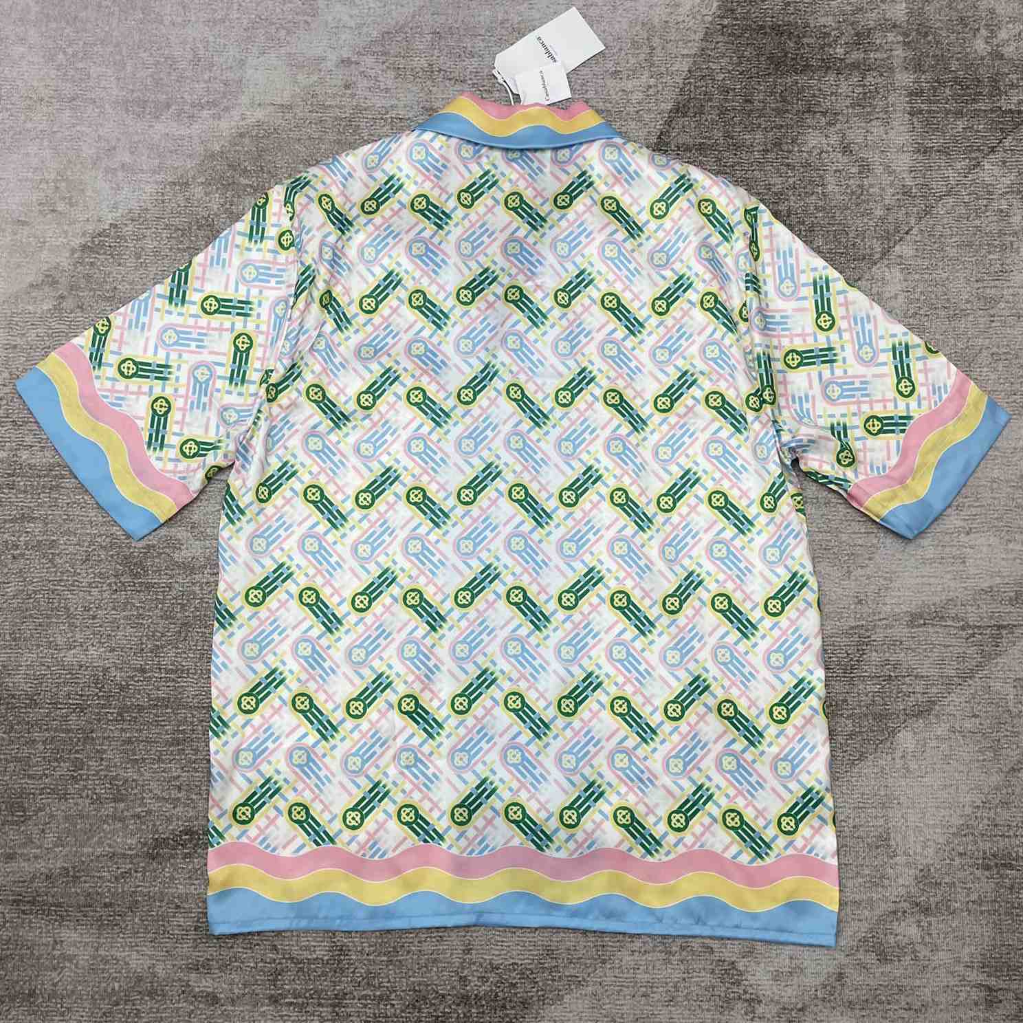 Casablanca Cuban Collar Short-Sleeve Shirt 'Ping Pong Print'   CA3465 - PerfectKickZ