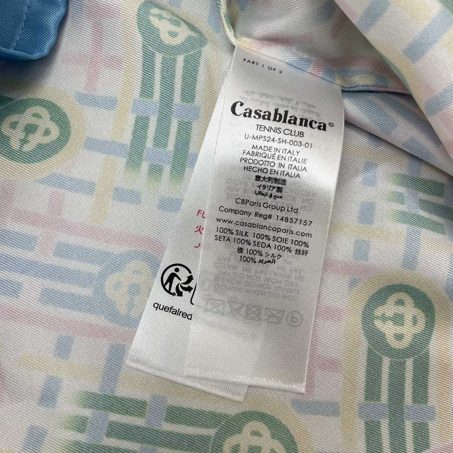 Casablanca Cuban Collar Short-Sleeve Shirt 'Ping Pong Print'   CA3465 - PerfectKickZ