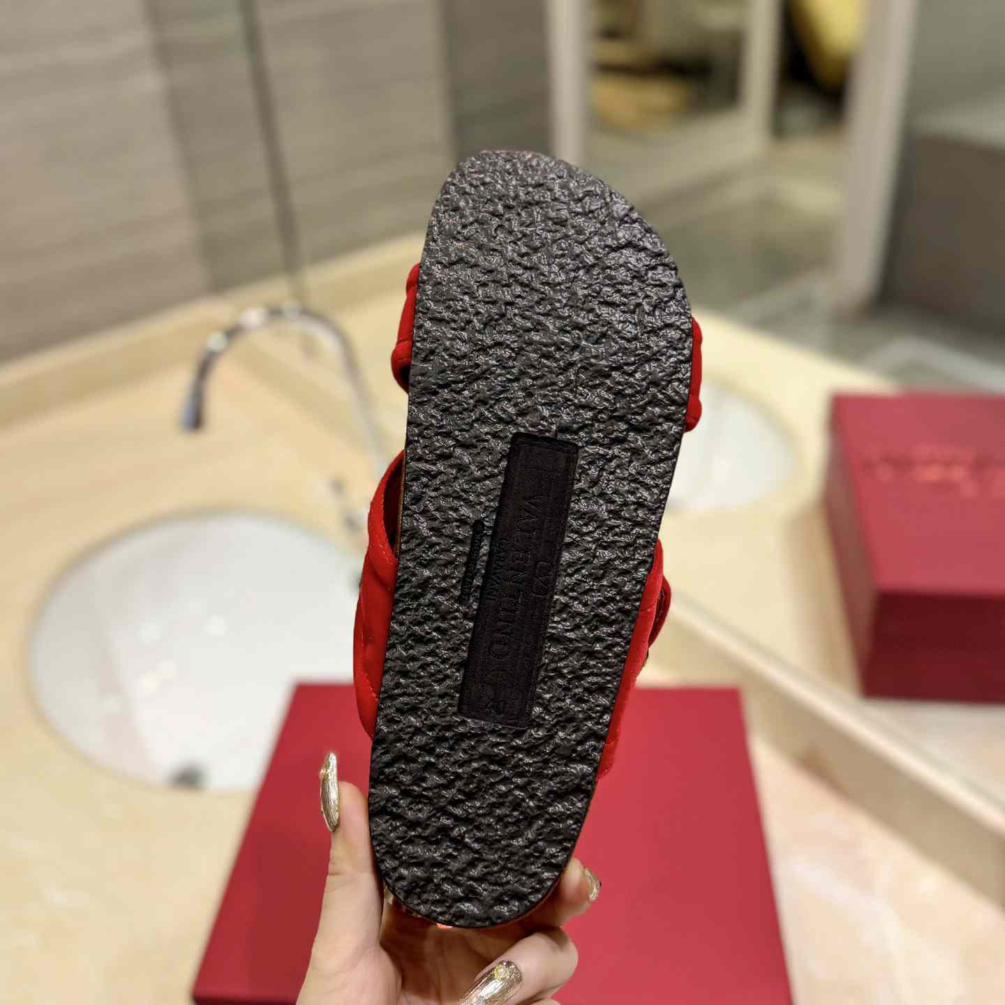 Valenti Fussfriend Velvet Slide Sandal  - PerfectKickZ