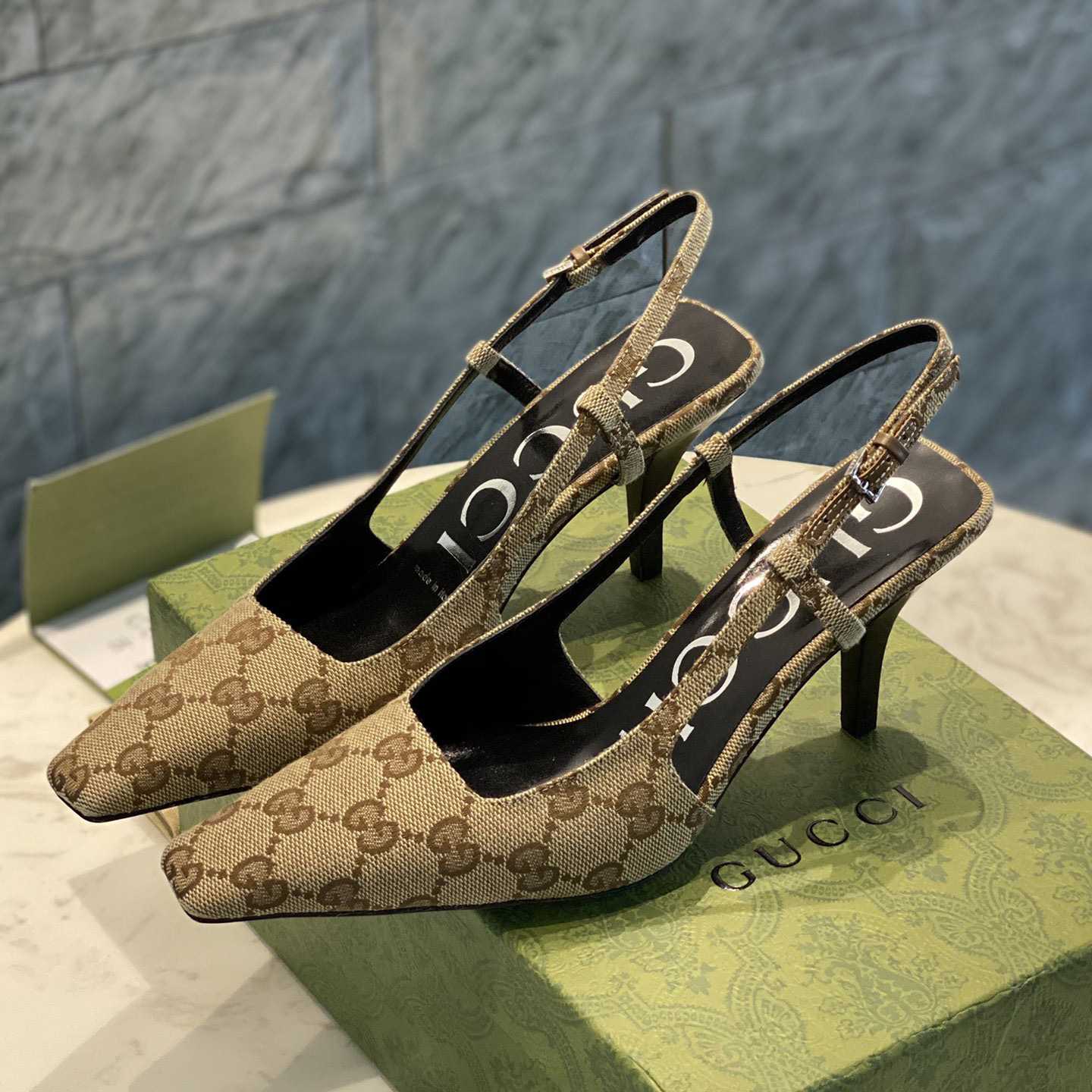 Gucci Women's GG Slingback Pump  - PerfectKickZ