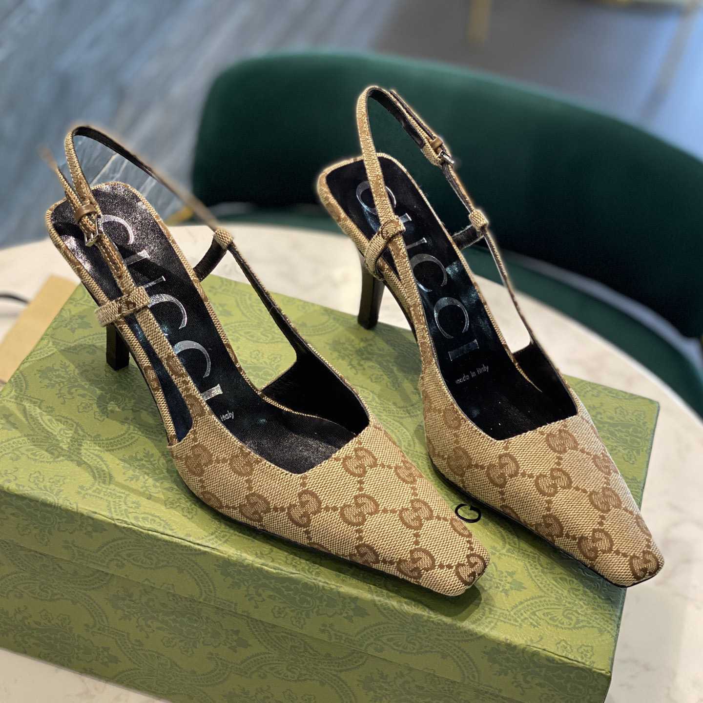 Gucci Women's GG Slingback Pump  - PerfectKickZ