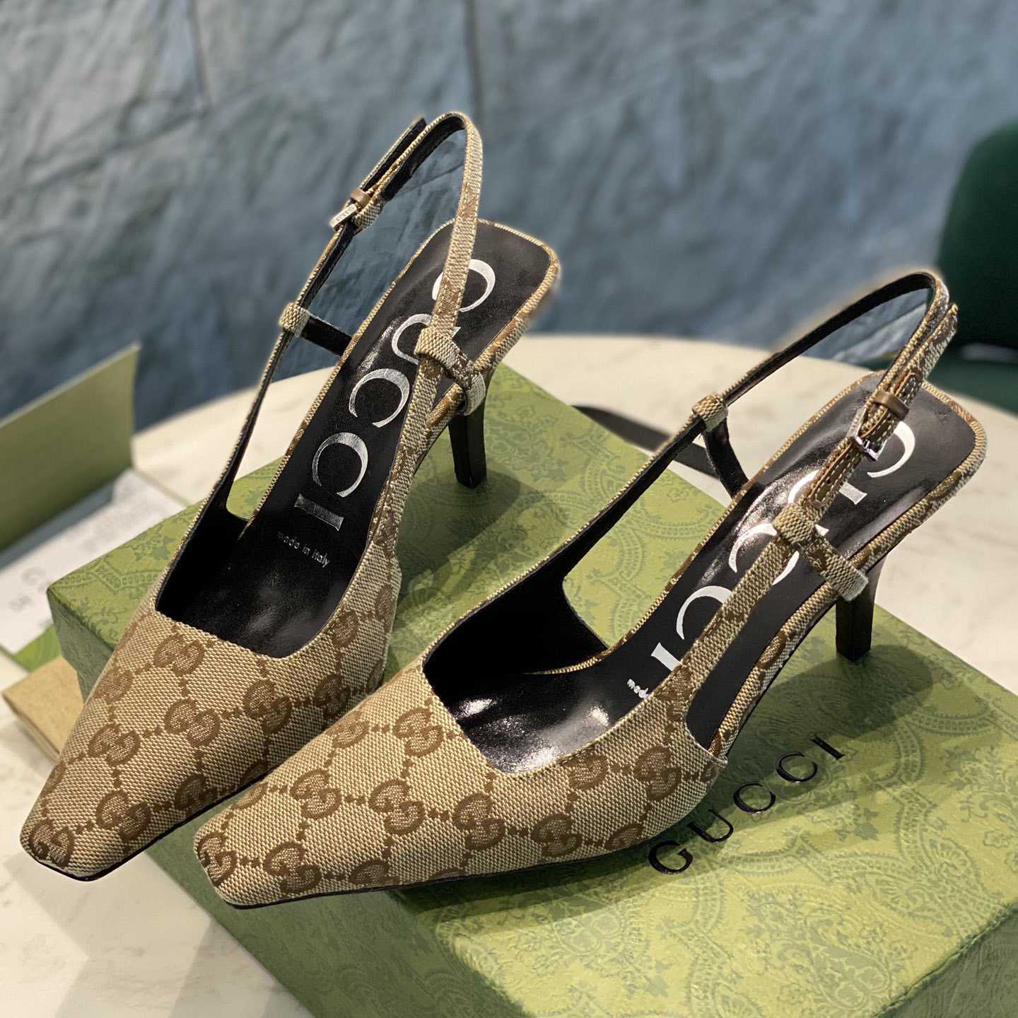 Gucci Women's GG Slingback Pump  - PerfectKickZ