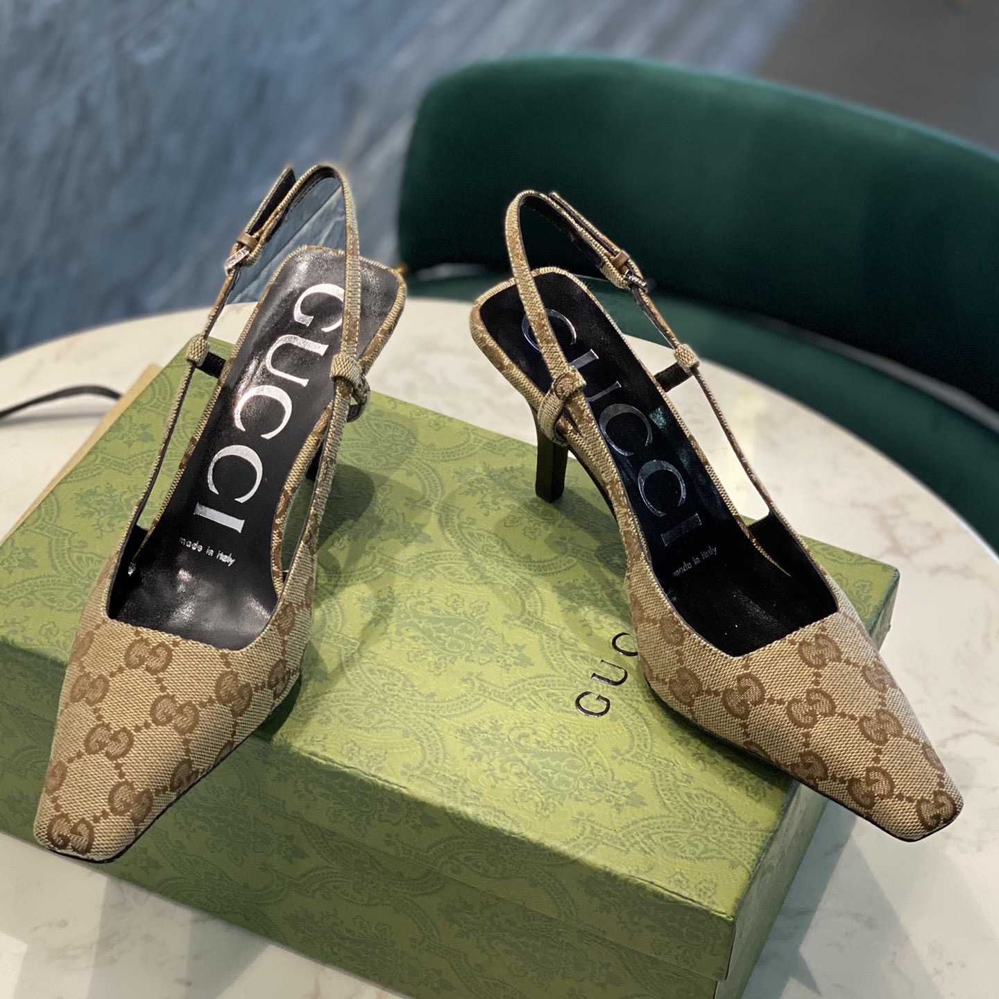 Gucci Women's GG Slingback Pump  - PerfectKickZ