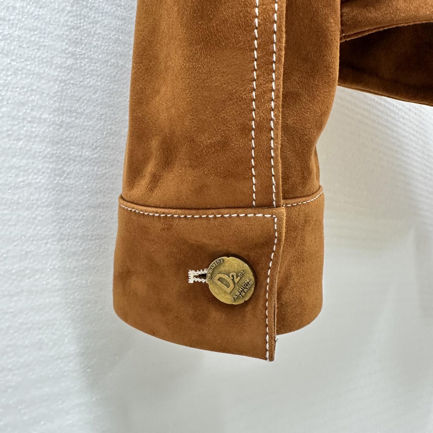 Dsquared2 Leather L.A. Jean Jacket - PerfectKickZ