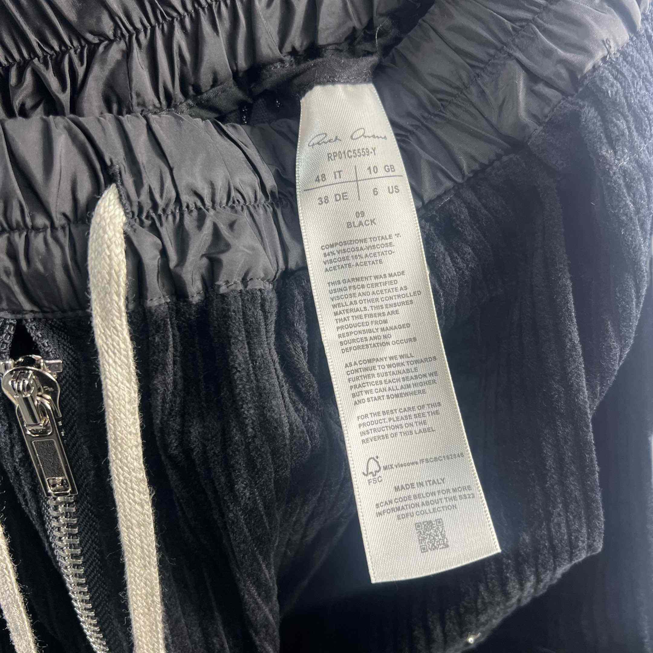 Rick Owens Black Double Jumbo Belas Cargo Pants - PerfectKickZ