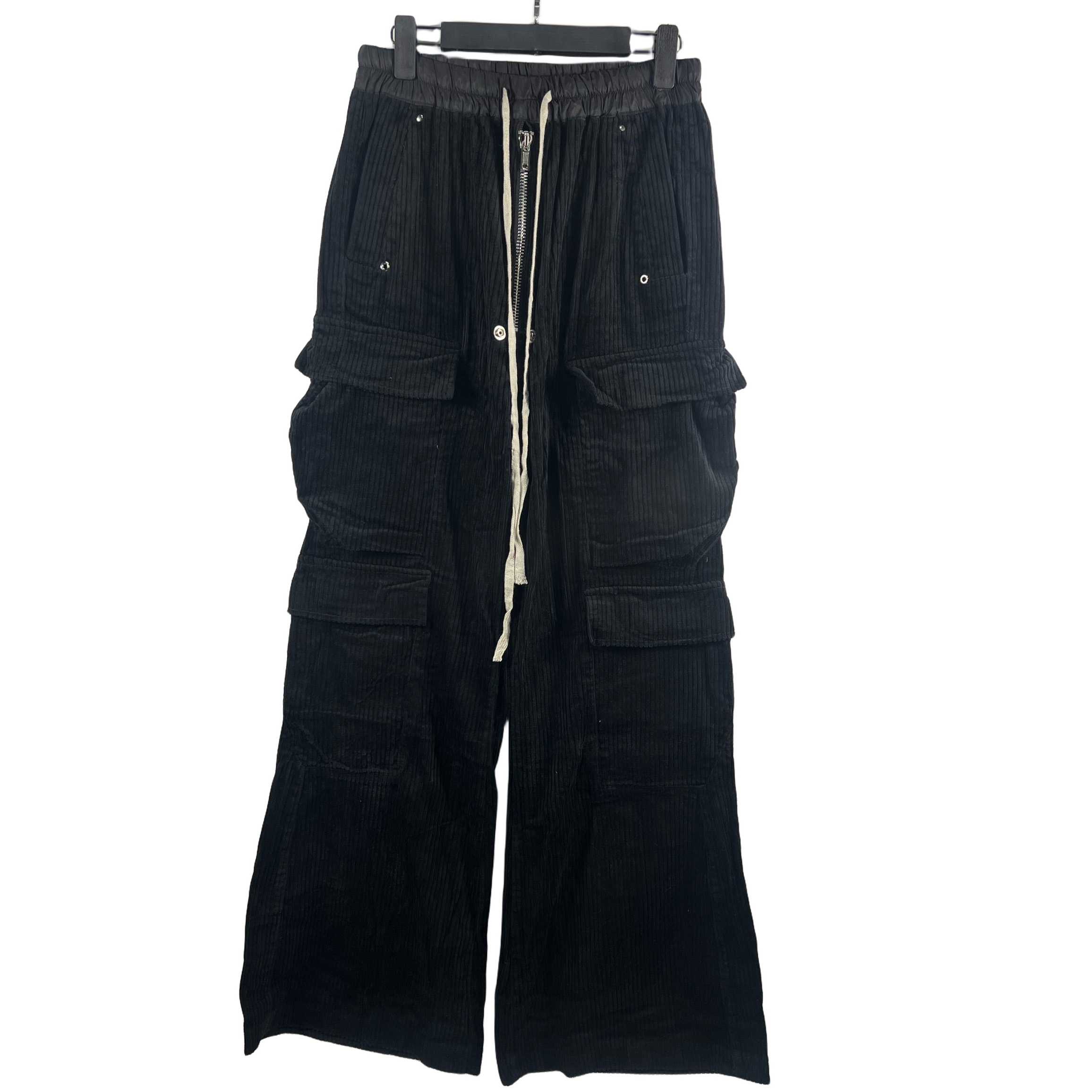 Rick Owens Black Double Jumbo Belas Cargo Pants - PerfectKickZ
